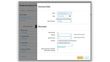ContractSafe Dates and reminders