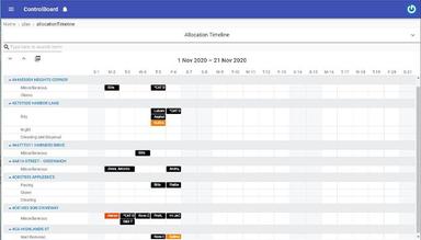 ControlBoard Crews Schedule
