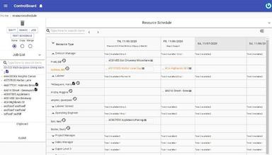 ControlBoard Job Calendar