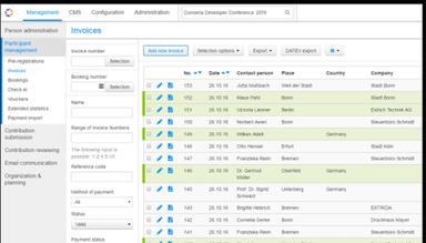 Converia invoice management