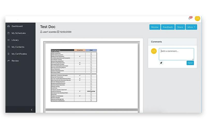 Cortex Learn LMS Test Doc