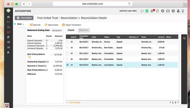 CosmoLex - Built-In Accounting with Full Reconciliation