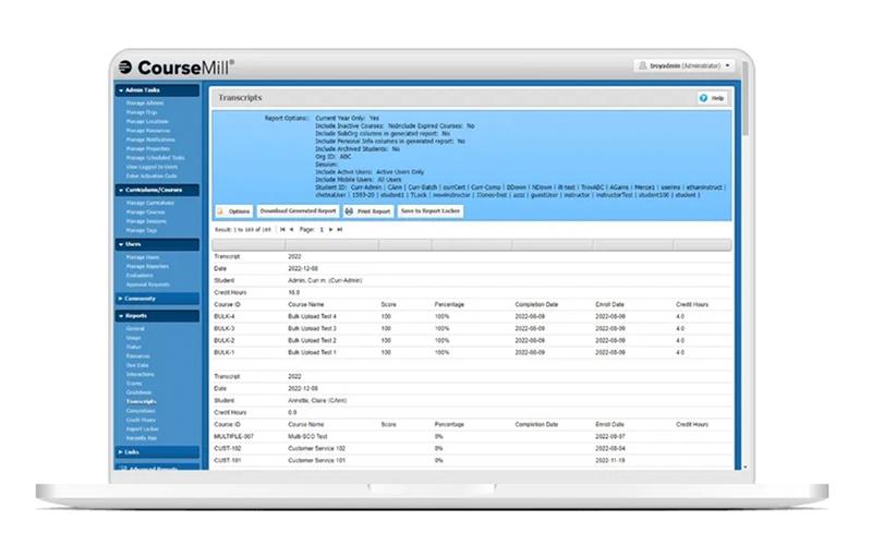 CourseMill Transcripts