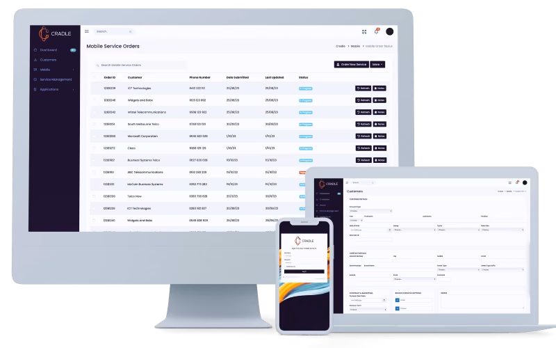 Cradle Mobile Service Orders