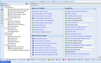 Cradle Start Page