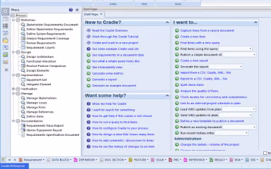 Cradle Start Page