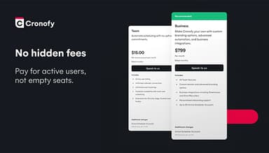 Cronofy Transparent Pricing Always