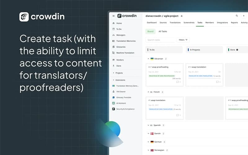 Crowdin Translator Access Settings