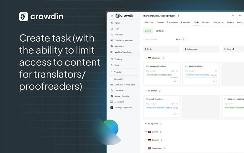 Crowdin Translator Access Settings