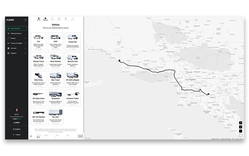 Curri Vehicle Selection
