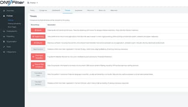 DNSFilter Easily block security threats and inappropriate content