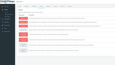 DNSFilter Easily block security threats and inappropriate content