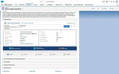 D&B Hoovers Access Account Intelligence In Your CRM