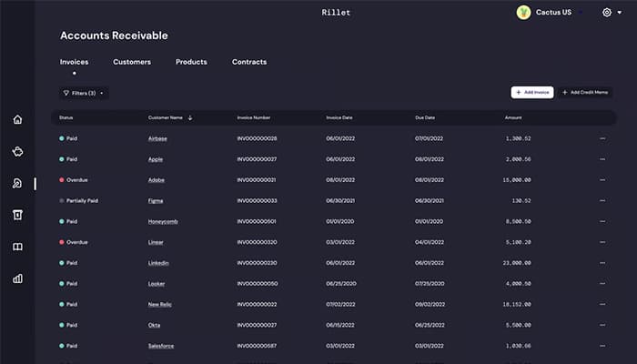 Rillet Software Darkmode
