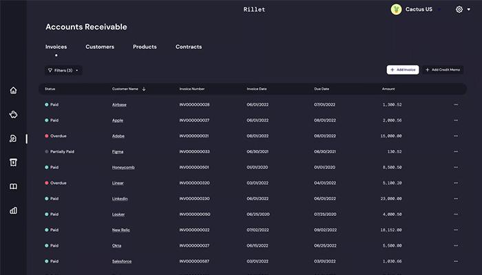 Rillet Software Darkmode