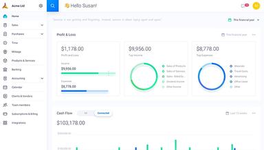 Dashboard P&L and Cash Flow
