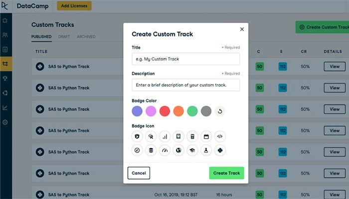 DataCamp Create custom learning path