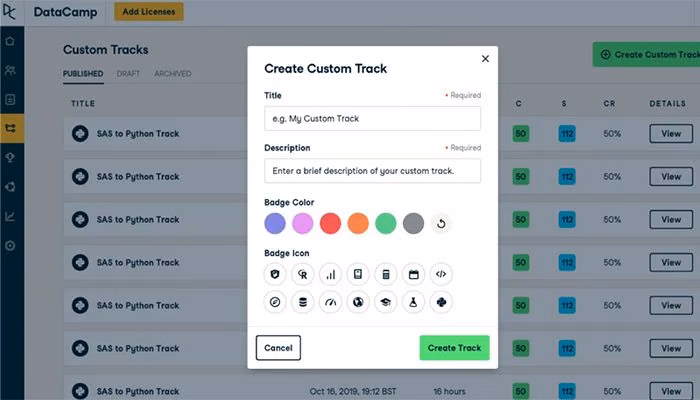 DataCamp Create Custom Learning Path