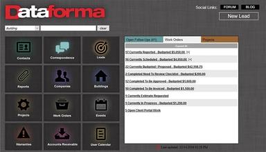 Dataforma Home page