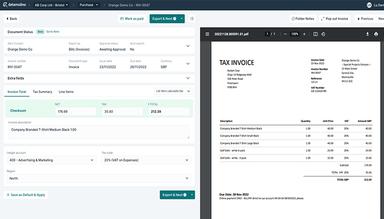 Datamolino document view