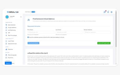 DeBounce lead finder