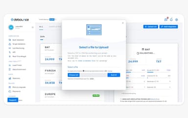 DeBounce list upload
