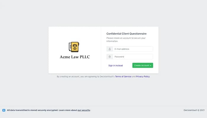 DecisionVault Secure your info and add files anytime