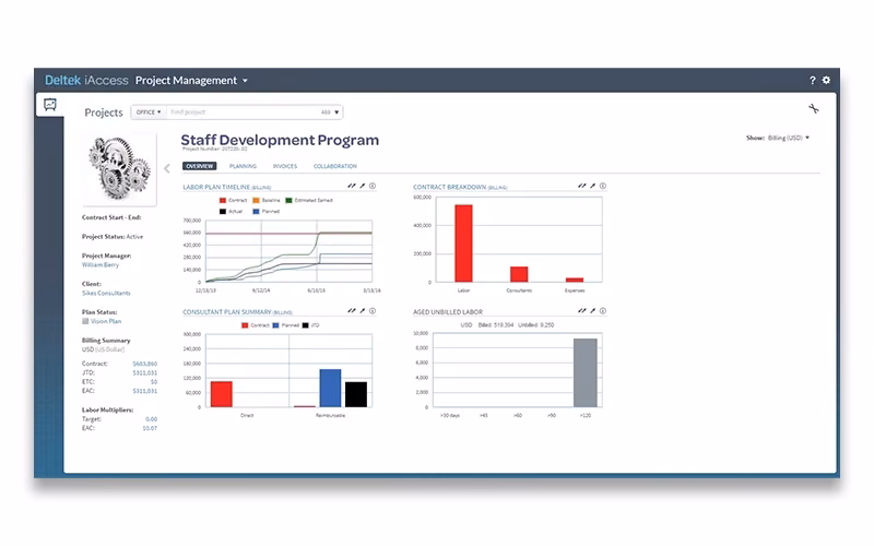 Deltek Vision Project Management