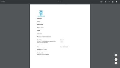 Dental EMR Invoice