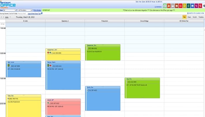 Dentisoft Office Appointment Book