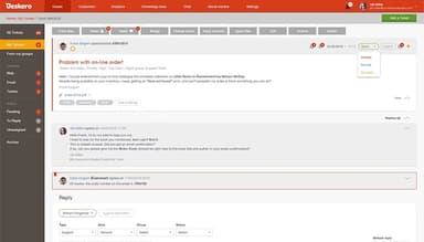 Deskero Tickets Status