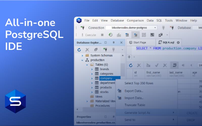 Devart PostgreSQL IDE