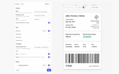 Digit Custom Label Builder