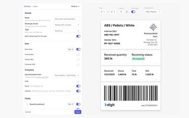 Digit Custom Label Builder