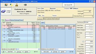 Digital Wrench Data Organization and Sorting