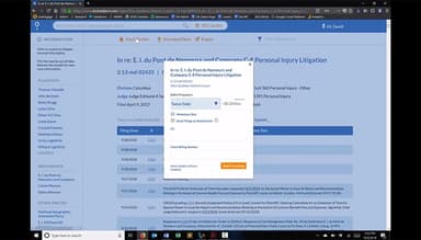 Docket Alarm Track Cases