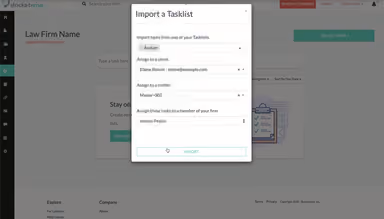 Docketwise import task list
