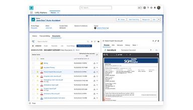 Documents are easily accessible from within a matter plan and Litify lets you automatic