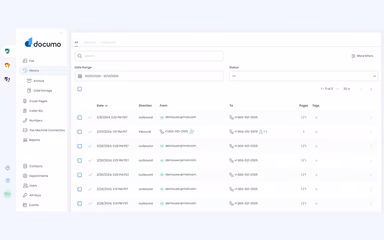 Documo Fax History