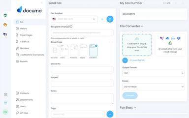 Documo Fax Portal