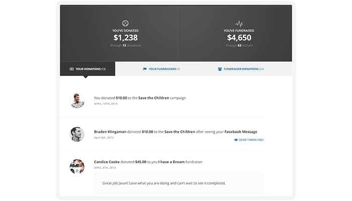 Donately-User-dashboard