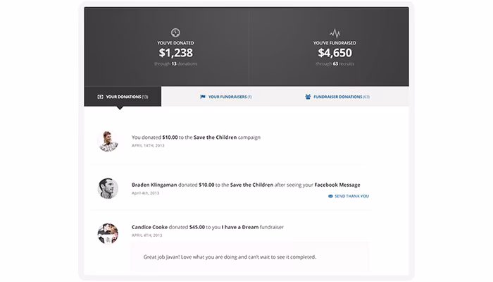 Donately-User-dashboard