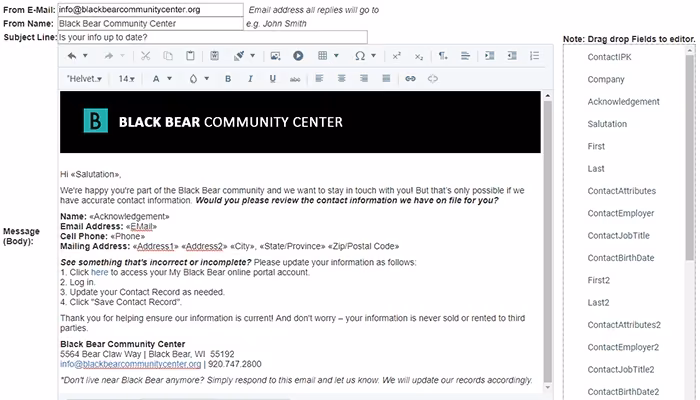 DonorSnap-mass-email-screenshot