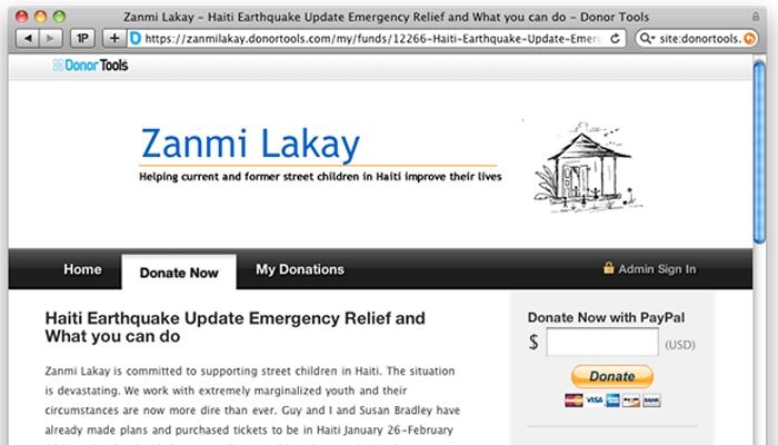 Donor Tools Create fundraising page