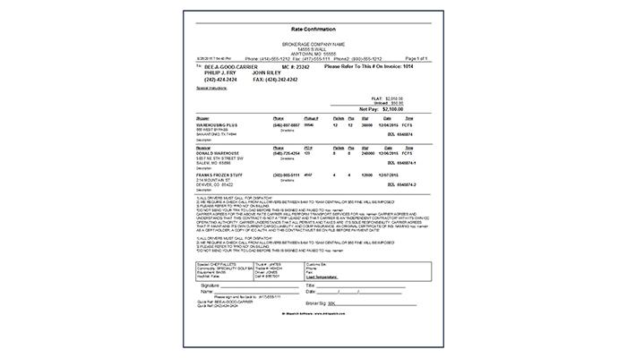 Dr Dispatch Carrier Rate Confirmations