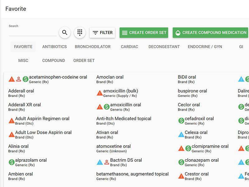Drug Selection Screen
