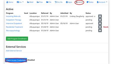 EMR Bear Client Portal Access Credential