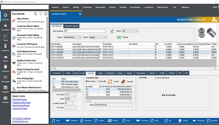 ERP-ONE Inventory Management