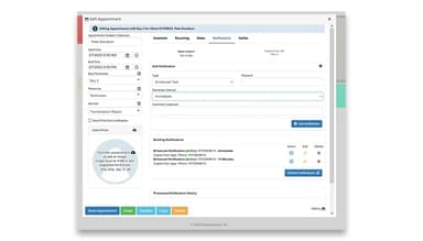 EZ Auto Scheduler view and edit existing and scheduled notifications from the appointment window