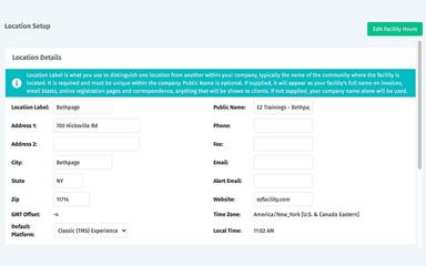 EZFacility Account Setup